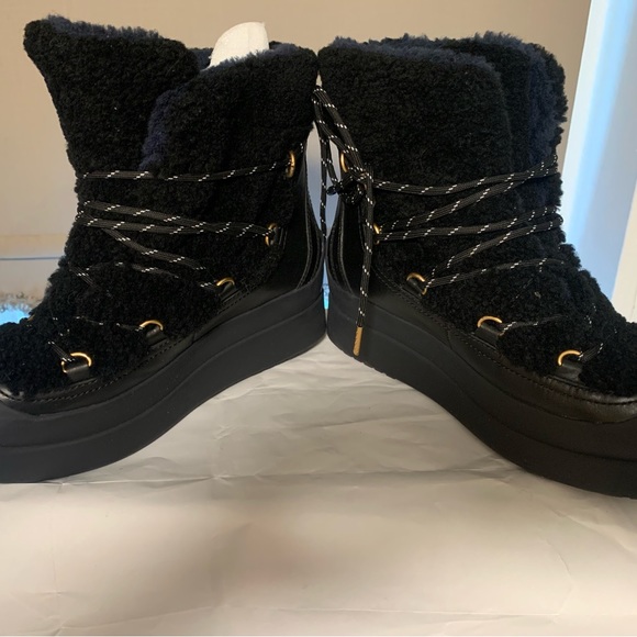 Tory Burch Courtney Leather and Shearling Boots - Picture 8 of 16